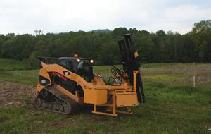 kiwi skid-steer side-slide self-contained post driver 10 std beam|KIWI Self.